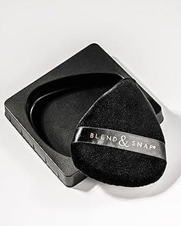 & Large Velour Triangle Makeup Puff for Smooth & Flawless Coverage – Blotting Sponge for Foundation & Concealer / Powder Press Pad – Precision Tip for Easy Application – Makeup Artist