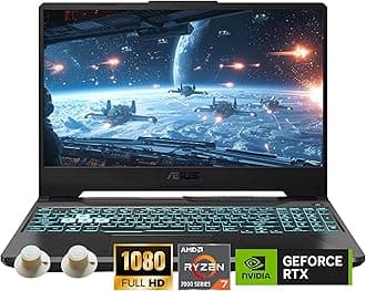 ASUS TUF A15 Gaming Notebook, AMD Ryzen 7 7435HS Processor, NVIDIA GeForce RTX 3050, 15.6 Inch Full HD Display, 32GB DDR5 RAM, 1TB SSD, Backlit Keyboard