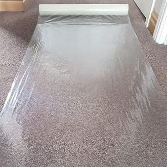 Winsome Clear Carpet Protector Film Self Adhesive Roll Temporary Protecting Water Resistant Floor Dust Sheet Cover | 60cm x 25m Roll (60 Micron)