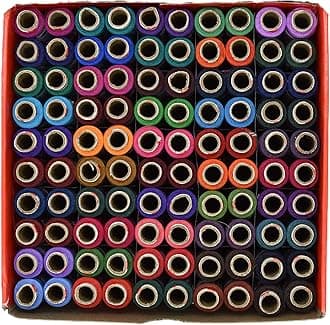HUNNY- BUNCH Premium Madura Coats Spade Poly - Polyester Sewing and Tailoring Thread 2 Ply (180 Meters of Each Tube - 100 Tubes Per Box) Multicolored (2005L)