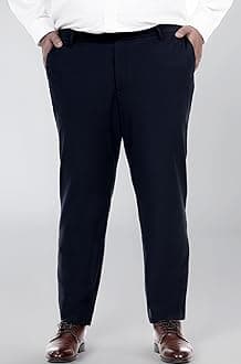 The Pant Project Stretchable Formal Pants for Plus Size Men | Stylish Slim Fit Luxury PV Lycra Men's Wear Trousers for Office or Party | Mens Fashion Dress Trouser Pant