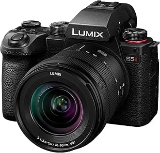 LUMIX DC-S5 II Full Frame Mirrorless Camera with 20-60mm F3.5-5.6 Lens, 4K 60P and 6k 30P, Flip Screen, Wi-Fi, Active IS, Black