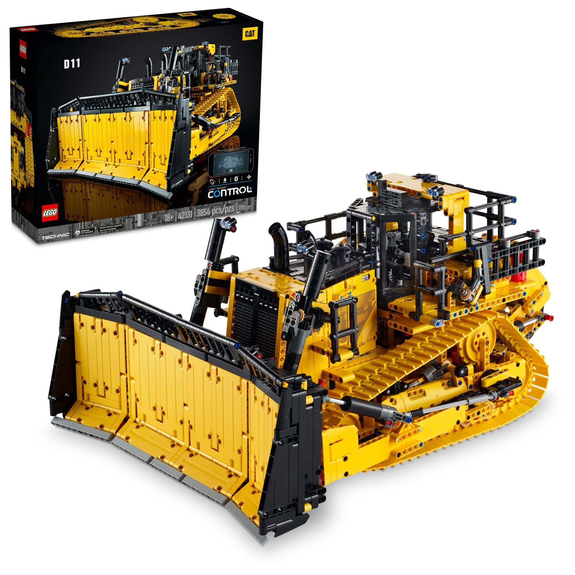 Technic App-Controlled Cat D11 Bulldozer 42131 Building Set for Adults (3,854 Pieces)