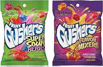 Fruit Gushers Variety 2-Pack, Super Sour Berry and Flavor Mixers - Gluten-free, and full of Vitamin C.