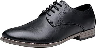 Jousen Men's Oxford Plain Toe Dress Shoes Classic Formal Derby Shoes