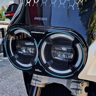 Resin BikeMotorcycle 3D Stickers Compatible with Ducati DesertX 2022. Headlight Protection from Bumps and Scratches. Resin Stickers - Gadget Moto Motorcycle Accessories