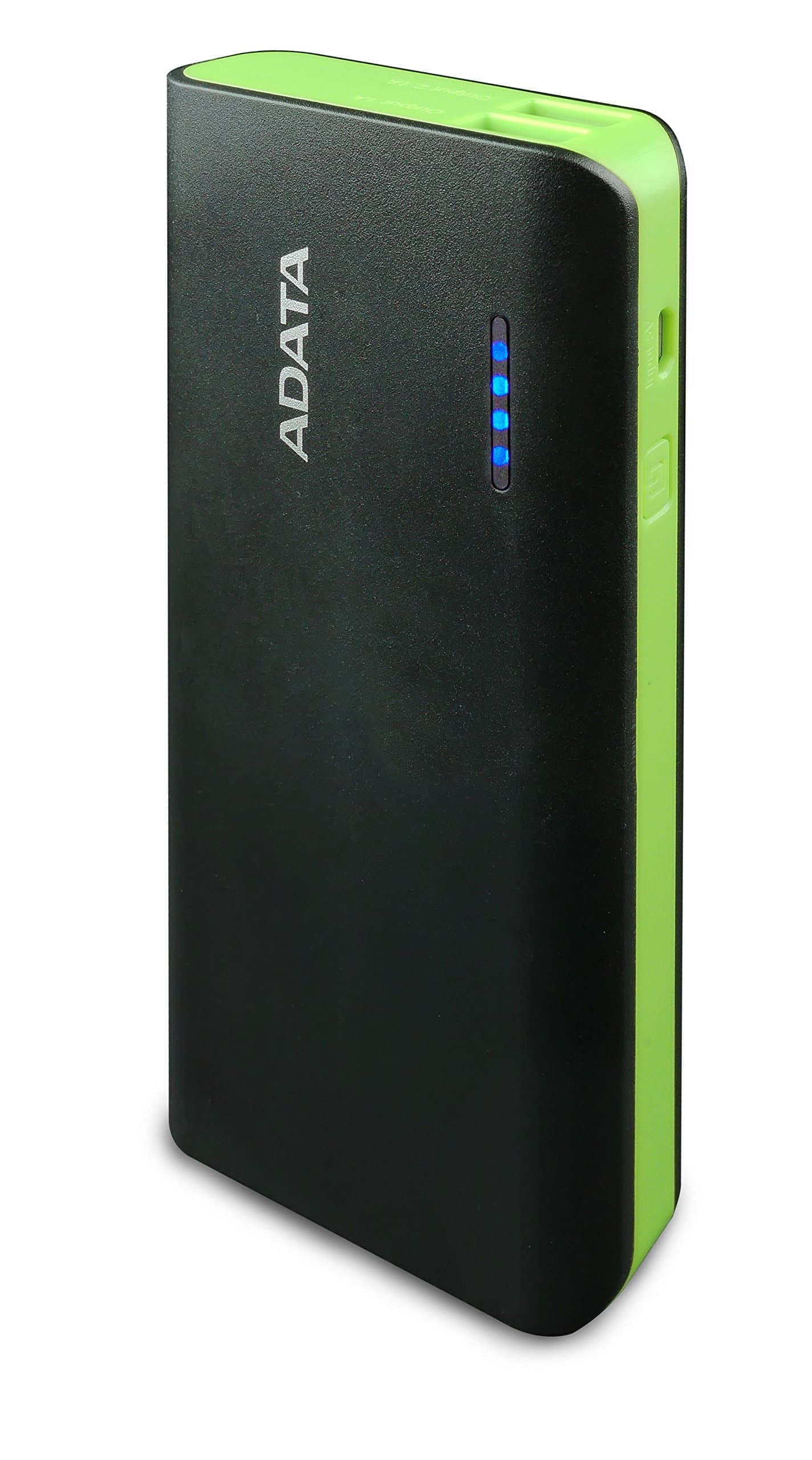 ADATA PT100 Powerbank, 10000mAh, black/green