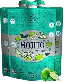 Lt. Blender's Mojito in a Bag - Each Bag Makes 1/2 Gallon of Frozen Cocktails – Non-GMO Cocktail Mix for Slushies – Make a Cocktail, Wine Slushie or Mocktail - (Pack of 3)