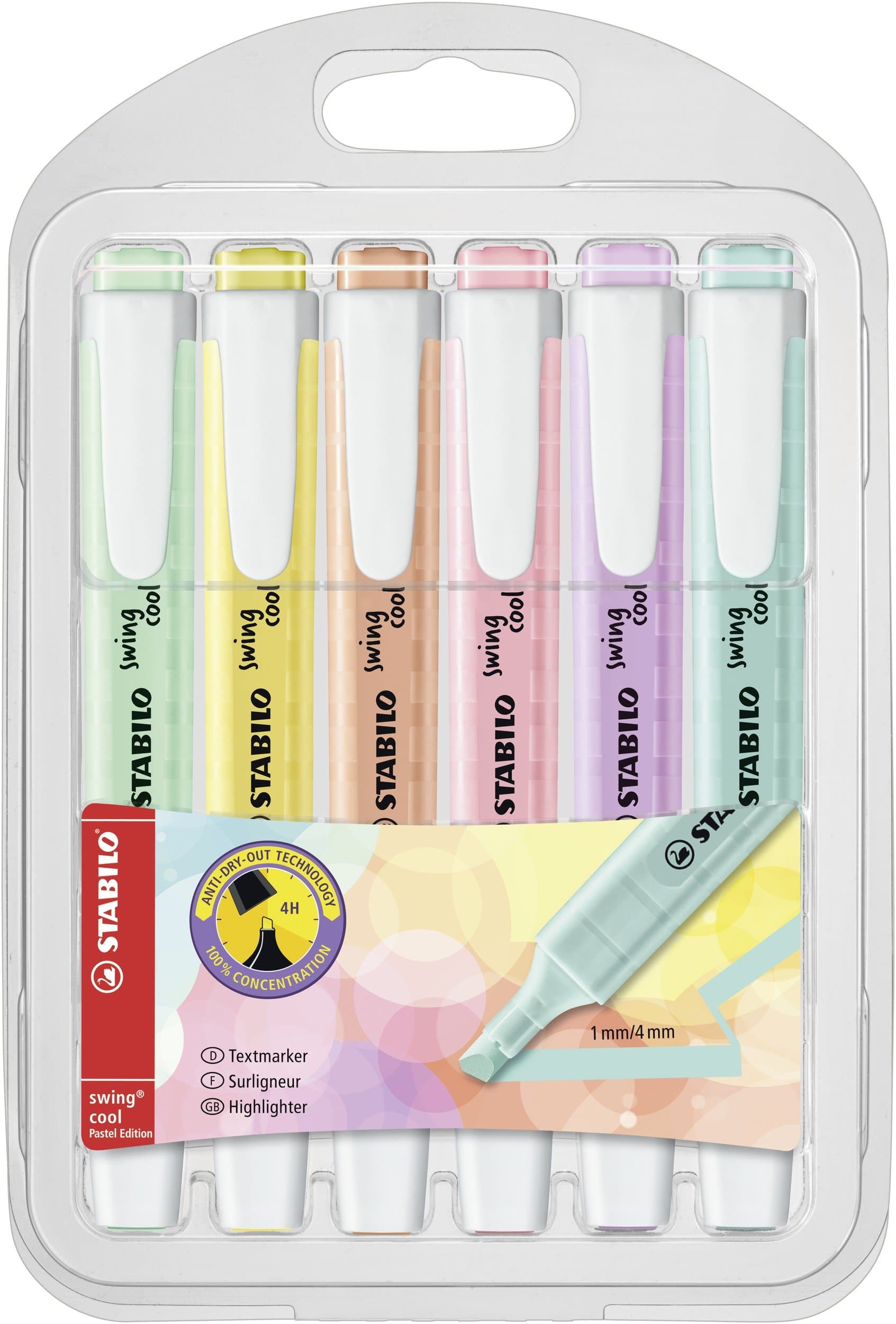 swing cool Pastel - Highlighter - Pack of 6 - Assorted colors