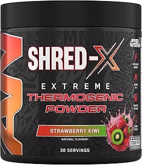 Shred X Fat Burner - ABE All Black Everything Fat Burner, Thermo Weight Management (300g - 30 Servings) (Strawberry Kiwi)