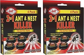 8pk Ant Killer Bait Station Destroys Ants and their Nests | Ant Traps used Indoors, Kills Ant Colonies Use at Home & Garden | Strongest Control System - Clean and Easy to Use, Creates No Mess