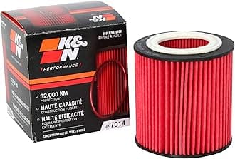 K&N Premium Oil Filter: 20,000 Mile Engine Protection, High Capacity/High Efficiency: Compatible with BMW, (See Product Description for Select Models), HP-7014