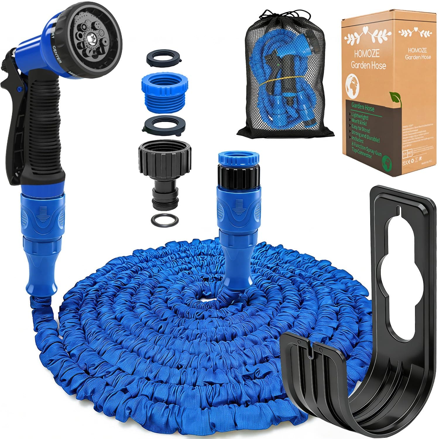 HOMOZE 50ft blue garden hose