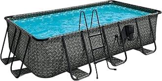 Oasis Designer 13' x 7' x 39.5" Rectangular Above Ground Swimming Pool Set with 2-in-1 Filter Pump and Ladder – Easy Setup for Backyard Fun