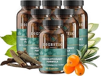 Digestic - Laxative for Constipation Relief, Stool Softener 100% Natural, 360 Capsules, Colon Detox Cleanse, Bloating and Gas Relief