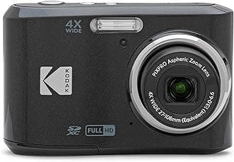 PIXPRO FZ45 Digital Camera, 16MP Point & Shoot with 4X Optical Zoom, 27mm Wide Angle, 2.7 Inch LCD, 1080p Video, Black