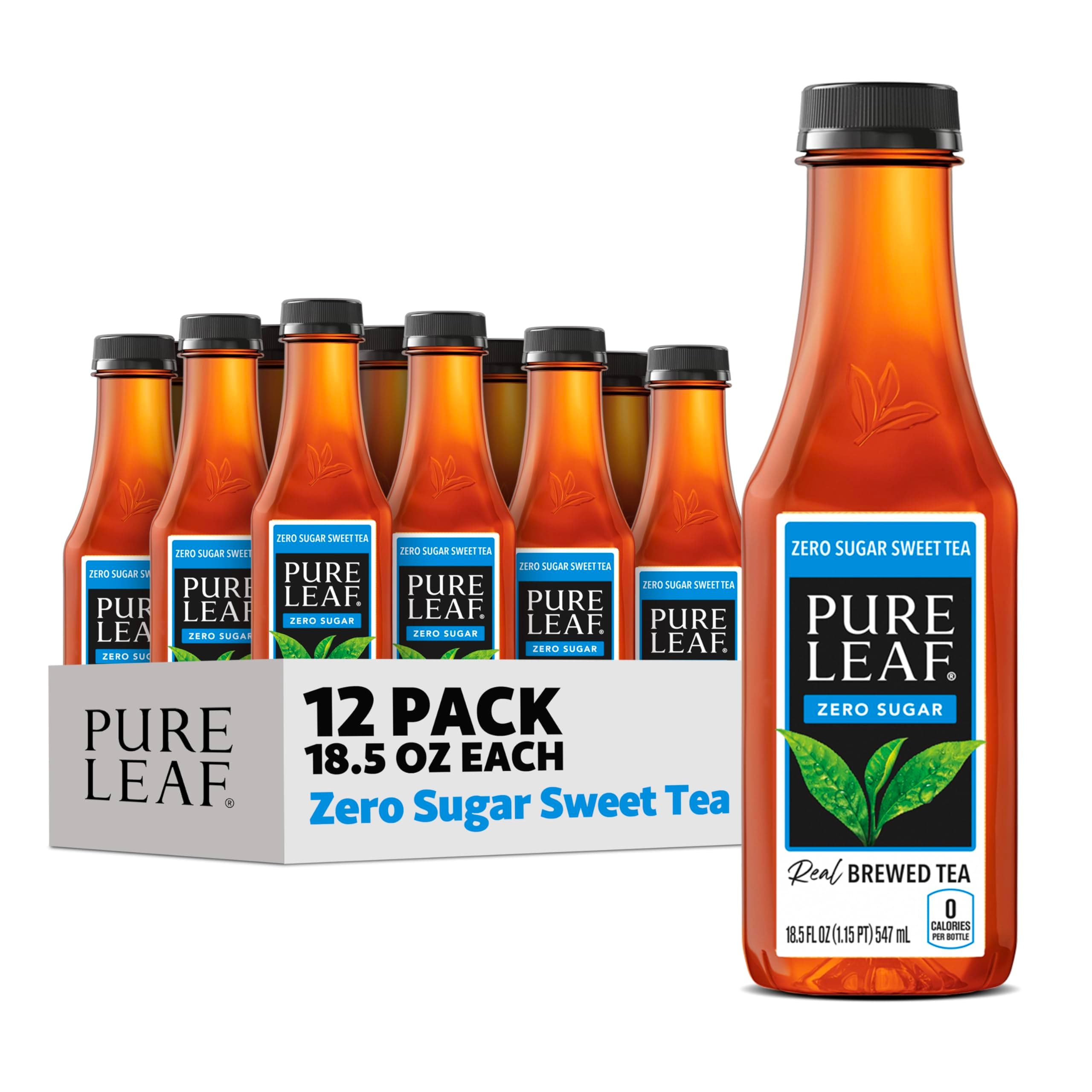Iced Tea, Zero Sugar Sweet Tea, 18.5 Fl Oz Bottles (Pack of 12)