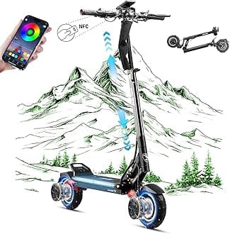 eAhora Tiger Max Electric Scooter for Adults, 3000W Dual Motor & 37 Mph Top Speed, 48V 20Ah Battery & 45 Miles Foldable Off-Road Electric Scooter with UL 2272, E-ABS, NFC