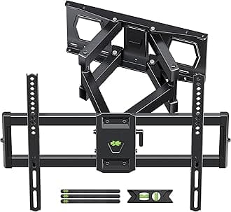 Full Motion TV Wall Mount for Most 37"-84" Flat Screen TV, Swivel or Tilt TV Wall Bracket with Dual Articulating Arms, for 12"-16" Wood Studs, Max VESA 600x400mm, Load 120 lbs by USX MOUNT