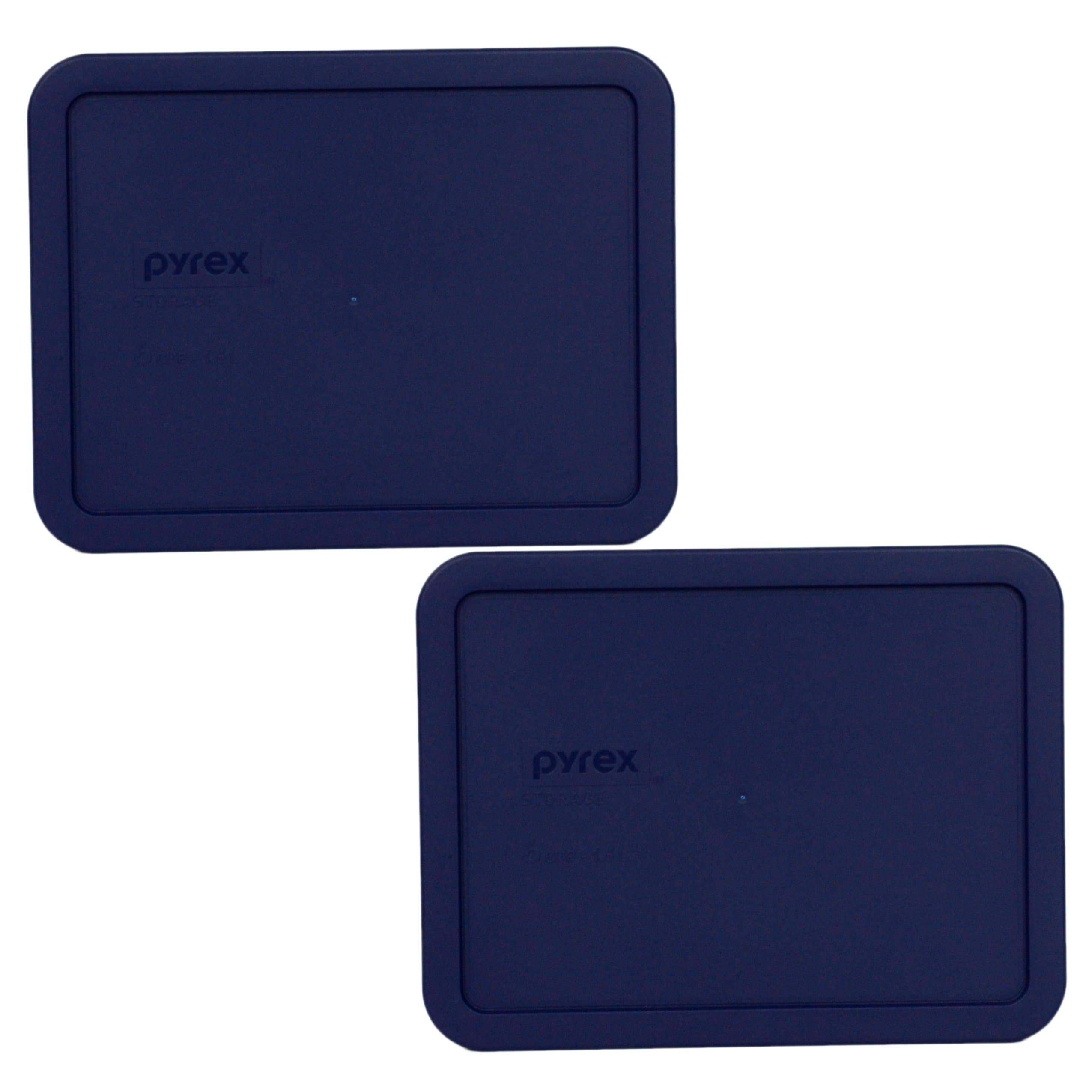 PYREX Blue 6-Cup Rectangular Plastic Cover 7211-PC (2 Pack)