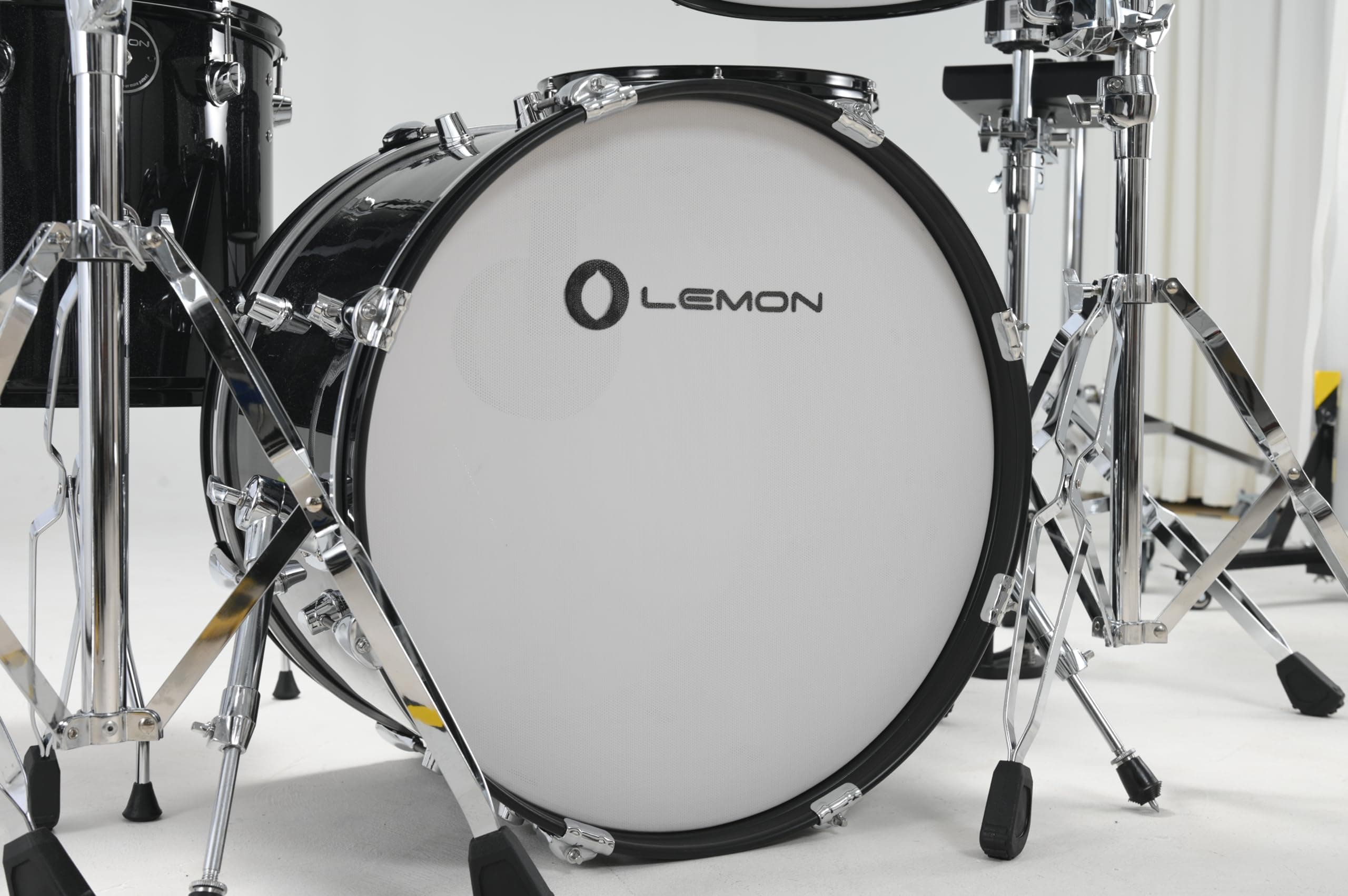 Lemon T950 Electronic Kick Drum - 20"x12" Single-Zone Mesh Bass Drum Trigger Pad, Acoustic-Style Wood Shell, Adjustable Tension, Works with Most Electronic Drum Modules, Quiet Practice, Full Size