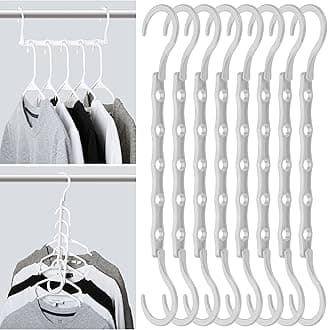 Mr. Pen Space Saving Hangers - 8 Pack White Space Saver Shirt Hangers, Clothes Organizer