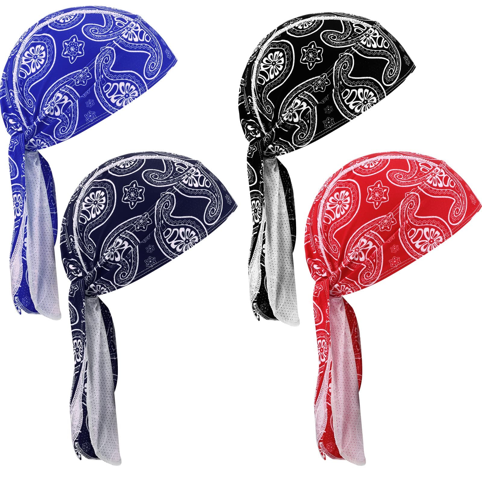 Do Rag Cap Cooling Durags Head Wrap Sweat Wicking Beanie Cap Breathable Helmet Liner Pirate Hats for Men