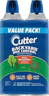 Backyard Bug Control Outdoor Fogger (2 Pack), Kills Mosquitoes, Fleas & Listed Ants, 16 fl Ounce