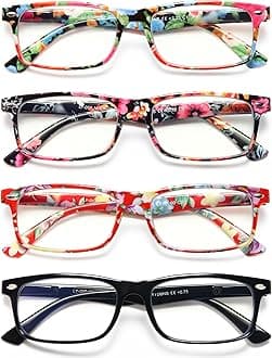 Reading Glasses for Women, Stylish Blue Light Blocking Readers, Ladies Eyeglasses, Fashion Computer Eye Glasses, Cheaters