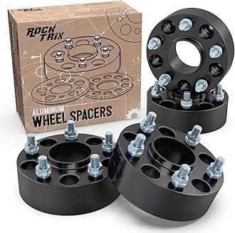 RockTrix 4pcs 1.5 inch Hubcentric 5x4.5 Wheel Spacers (71.5mm bore, 1/2x20 Studs) Compatible with Jeep Cherokee XJ Grand Cherokee ZJ Wrangler YJ TJ Liberty KJ KK (38mm 5x114.3) Black