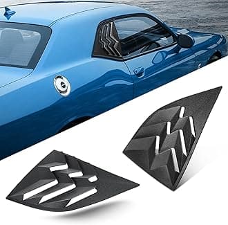 Challenger Louvers Side Window Louvers Air Vent Scoop Windshield Sunshade Cover Blinds in GT Lambo Racing Style ABS, Compatible with Dodge Challenger 2008-2023 (Matte Black)