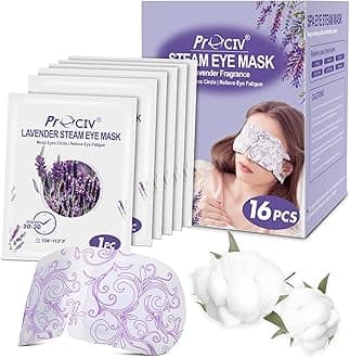 16 Packs Steam Eye Masks for Dry Eyes Self Heated Eye Mask Disposable Sleep Mask Soothing Headache Relief Dry,Hot Warm Compress for Stress Relief Relief Eye Fatigue, Spa Gifts