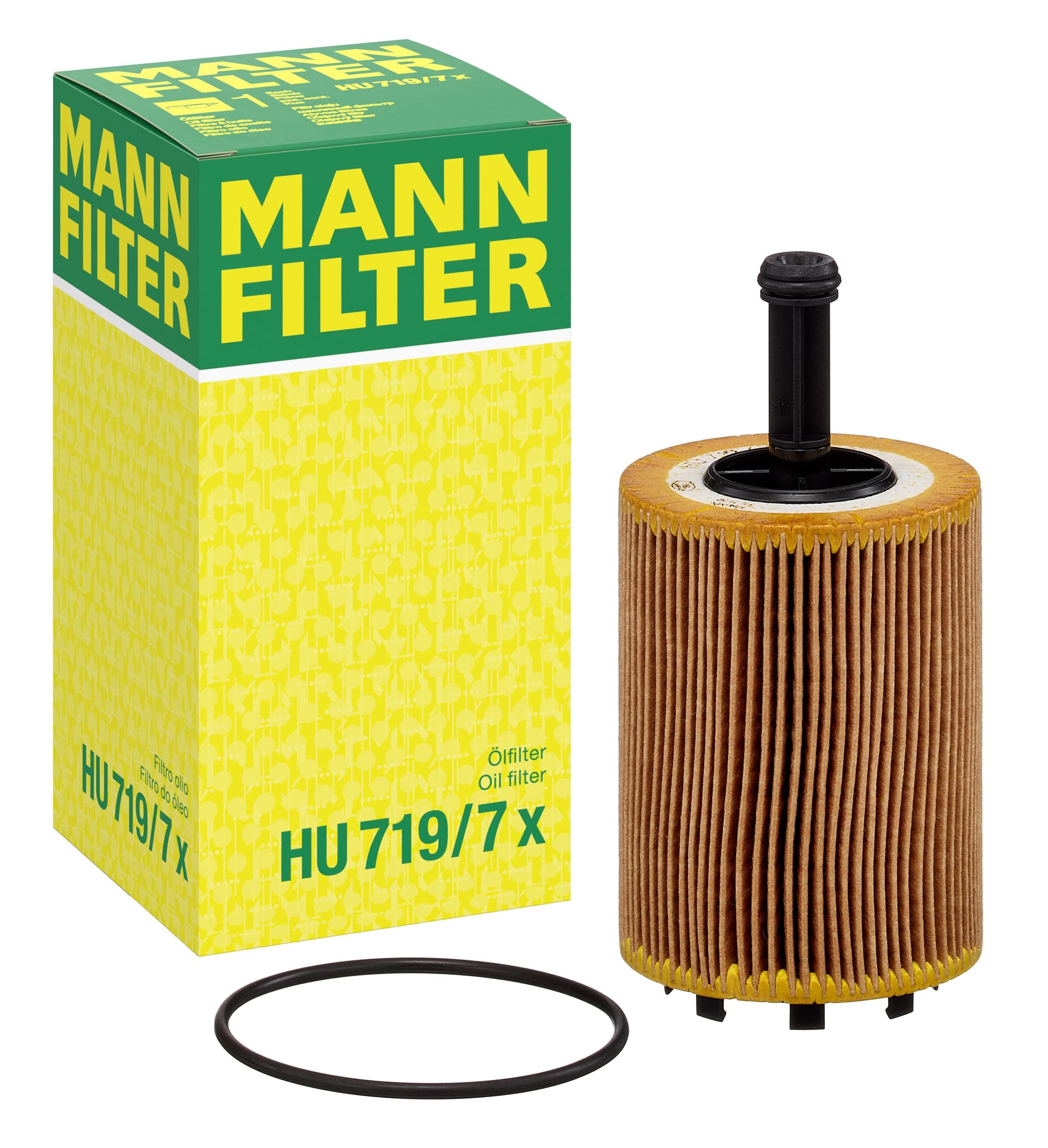 Mann Filter HU 719/7 x Cartridge Oil Filter Replacement Compatible With Audi A3 (2010-2013), A3 Quattro (2005-2009), TT Quattro (2004-2009), SEAT Alhambra (2001-2008), Volkswagen Beetle (2012-2014)