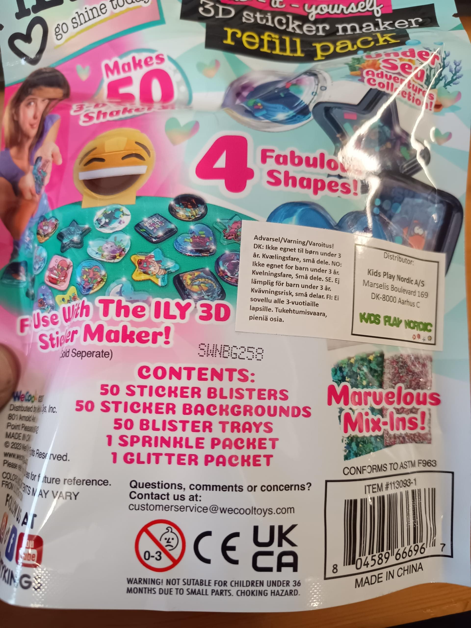 COMPOUND KINGS 3D Sticker Refills - Undersea Adventure