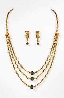 Jewellery for Less Gold Plated Necklace & Earrings Set for Women