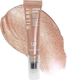 Cheek Kiss Liquid Blush + Glow, Creamy 2-in-1 Blush for Cheeks and Highlighter Makeup for Dewy, Radiant Finish - 150 Caffe