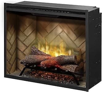Dimplex Revillusion® 30" Built-in Electric Firebox (Model: RBF30), 4435/6739/8786 BTU, 120/208V/240 Volt, 1375/1975/2575 Watt, Black