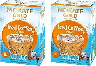 mokate Gold Premium iced coffee Caramel 2 boxes x 8 sachets total 16