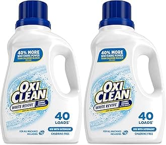 OxiCleanWhite Revive Laundry Whitener and Stain Remover Liquid, 50 fl oz (Pack of 2)