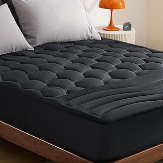Bedsure Black Twin XL Mattress Pad - Soft Mattress Topper for College Dorm Room Essentials, Extra Long Twin Bed Cover Protector with 8-21 Inches Deep Pocket, Washable, Black, 39x80 Inches