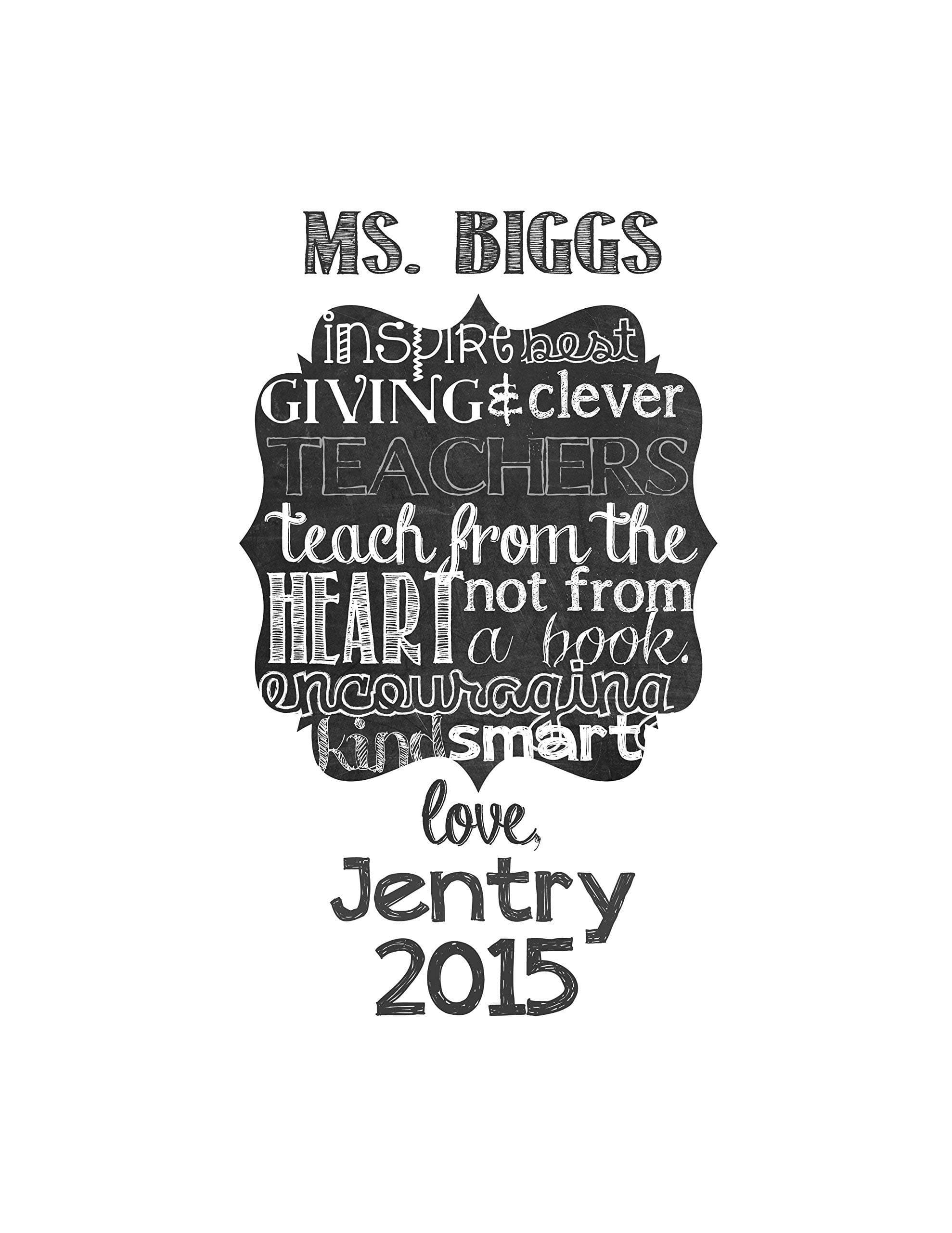 Custom Teacher Gift Cutout - Personalized unique gift for teachers