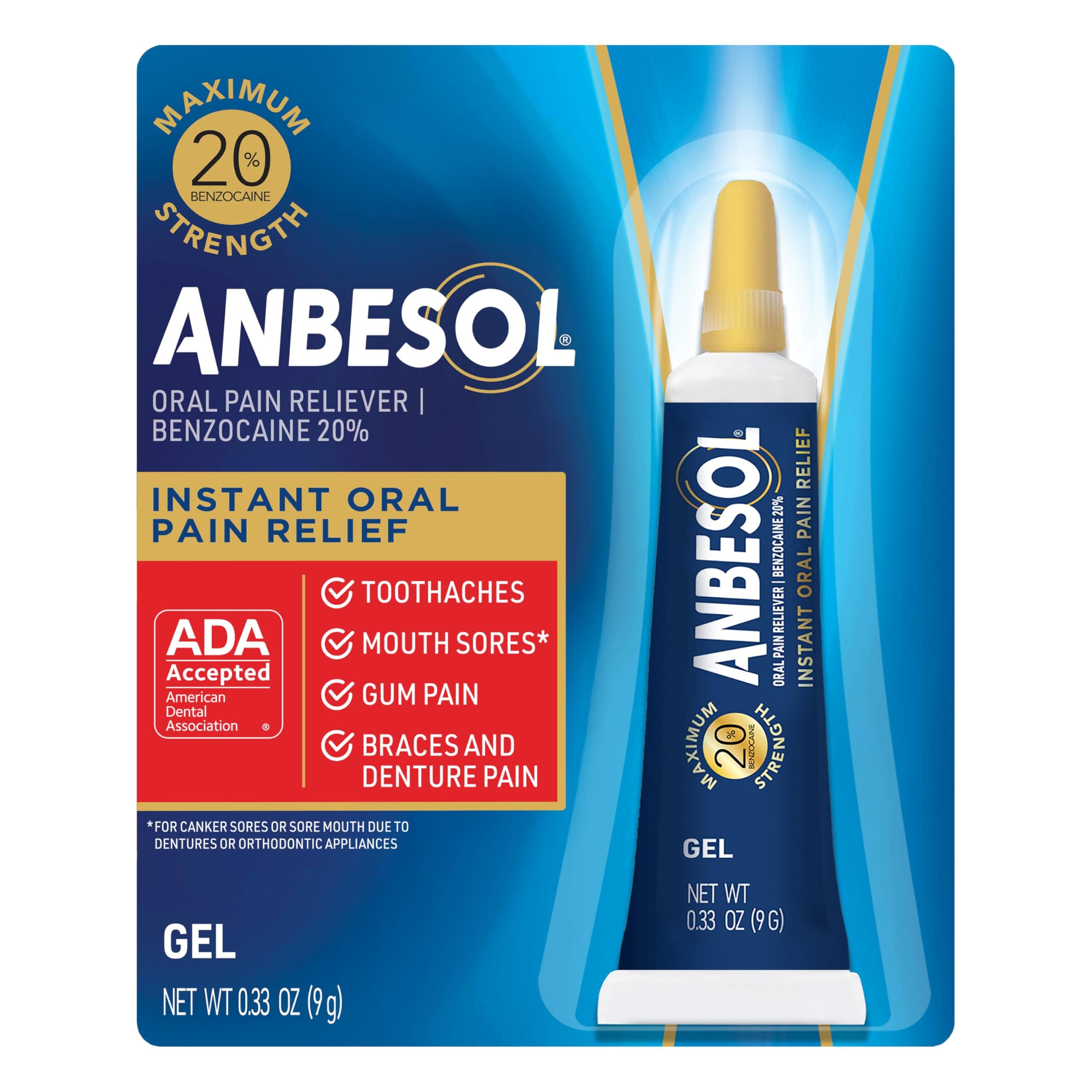 Anbesol Gel Maximum Strength (0.33oz)