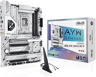 ASUS Z890 AYW Gaming WiFi W ATX Z890 Motherboard, Intel® Core™ Ultra Series 2 Ready, Advanced AI PC-Ready, 16+1+2+1 Stages, DDR5, PCIe® 5.0, Thunderbolt™ 4, USB Type-C®, 4 x M.2, Wi-Fi 7, 2.5Gb LAN