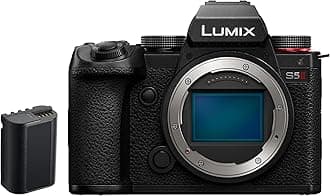 Panasonic LUMIX DC-S5 II Full Frame Mirrorless Camera Body, 4K 60P and 6k 30P, Flip Screen, Wi-Fi, Phase Hybrid AF With 779 points, Active IS, Body Only with DMW-BLK22 Spare Battery, Black