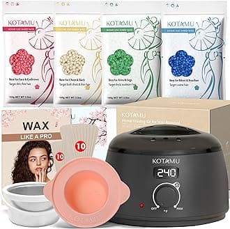 KOTAMU Waxing Kit Black Digital Wax Kit for Women Men Sensitive Skin Hard Waxing Pot for Eyebrow Face Leg Underarm Coarse Soft Hair Removal Professional Wax Warmer with 25 Accessories for Home Salon