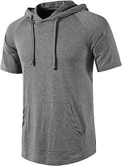 SIR7 Men's Gym Workout Active Long Sleeve Pullover Lightweight Hoodie Casual Hooded Sweatshirts