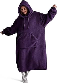 Bedsure Wearable Blanket Hoodie, Gifts for Girlfriend Wife Women - Giant Shaggy Sherpa Cozy Soft Oversized Hooded BlanketOEKO-TEX STANDARD 100