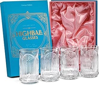 GLASSIQUE CADEAU Art Deco Highball 1920s Glasses