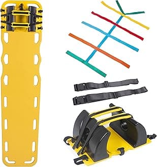 ARS Backboard Stretcher, Spinal Board, Spinal Board Straps, Spider Straps, Head Immobiliser Unit, EMT Kit and Equipment for Patient Transfer