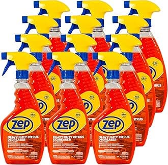 Heavy-Duty Citrus Degreaser and Cleaner - 24 oz (Case of 12) ZUCIT24 - Restaurant Grade, Removes Oil, Grease, Adhesive, and Kitchen Soil on Stovetops, Appliances